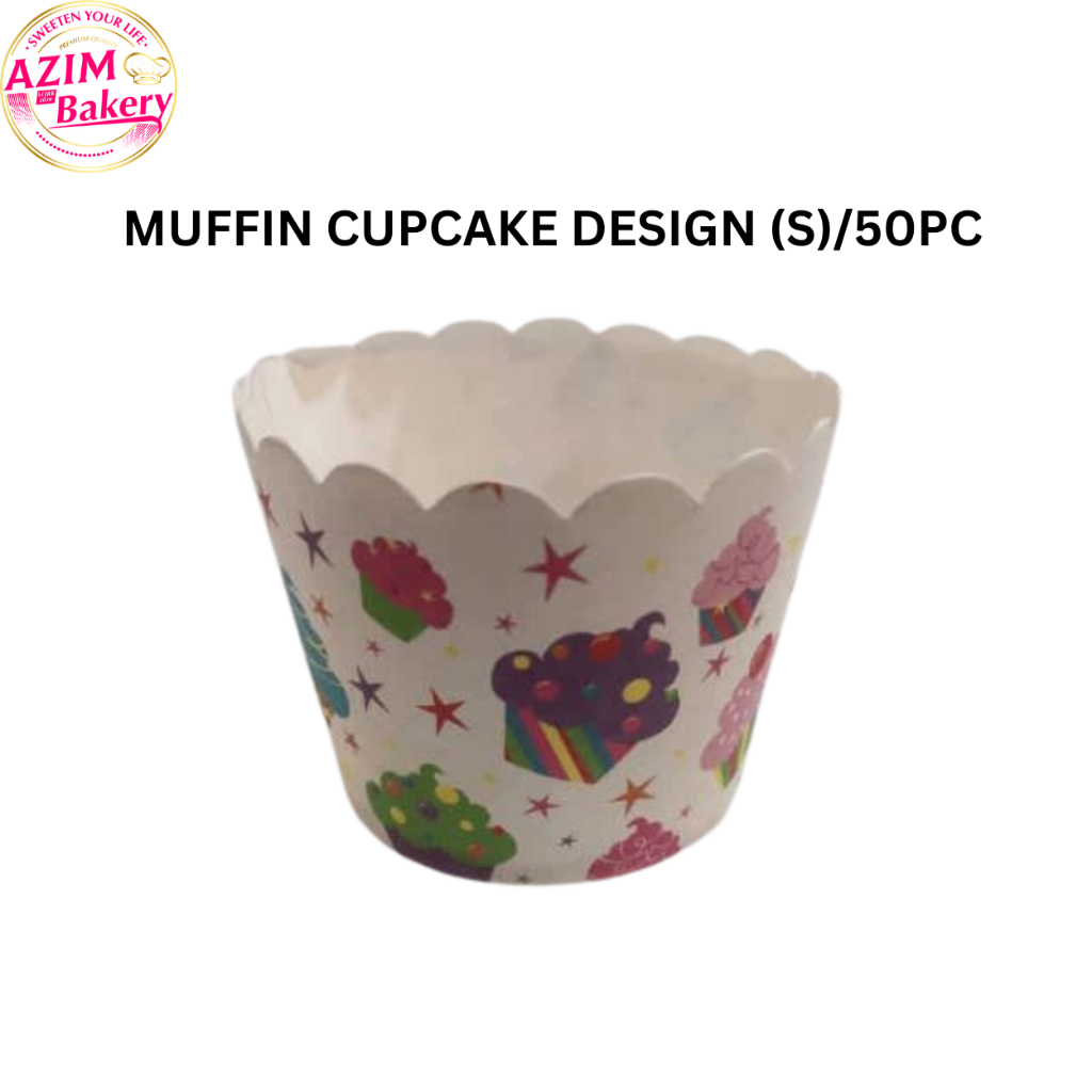 Design Cupcake Paper Cup (S) (50pcs) Baking Cup Kek Cawan Kertas