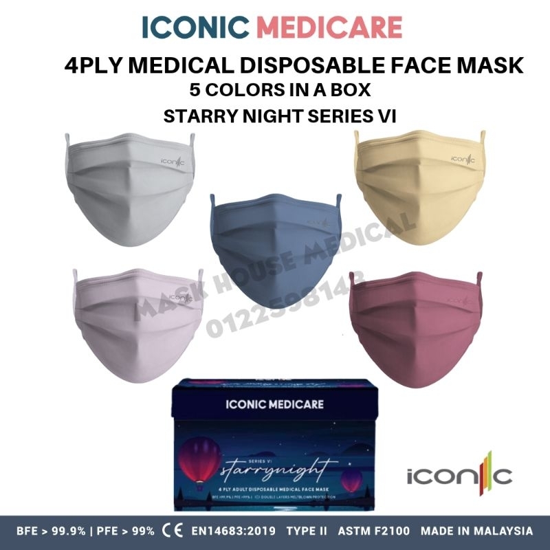 ICONIC MEDICARE [STARRY NIGHT SERIES VI ] ADULT 4 PLY MEDICAL