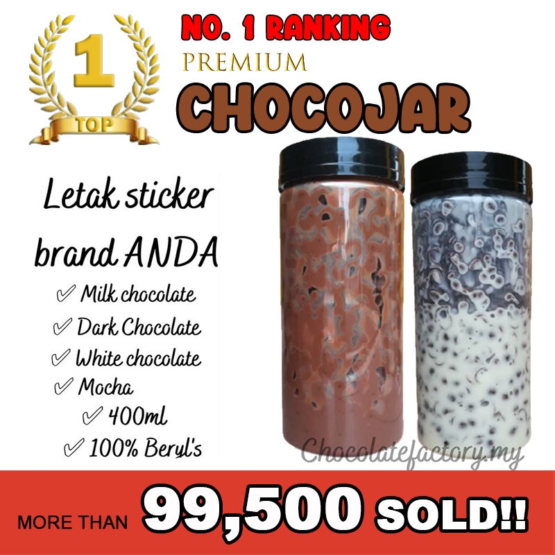 [TOP 1] CHOCOLATE Chocojar premium tanpa sticker / cocojar / choco jar / coklat / jenama sendiri / borong