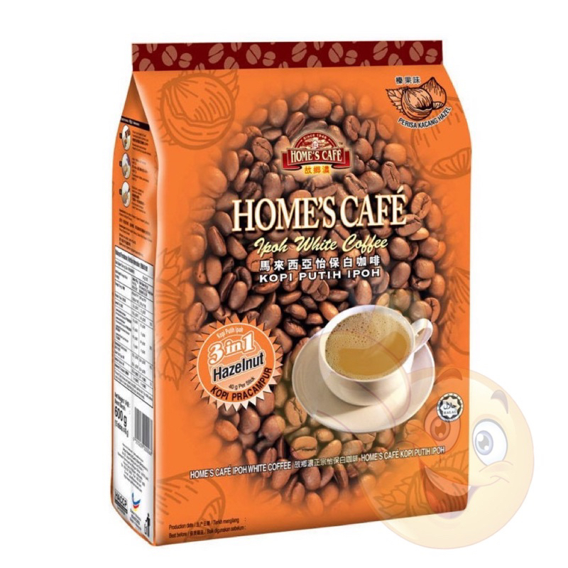 Home's Cafe 故乡浓 3in1 White Coffee Hazelnut 15x40g