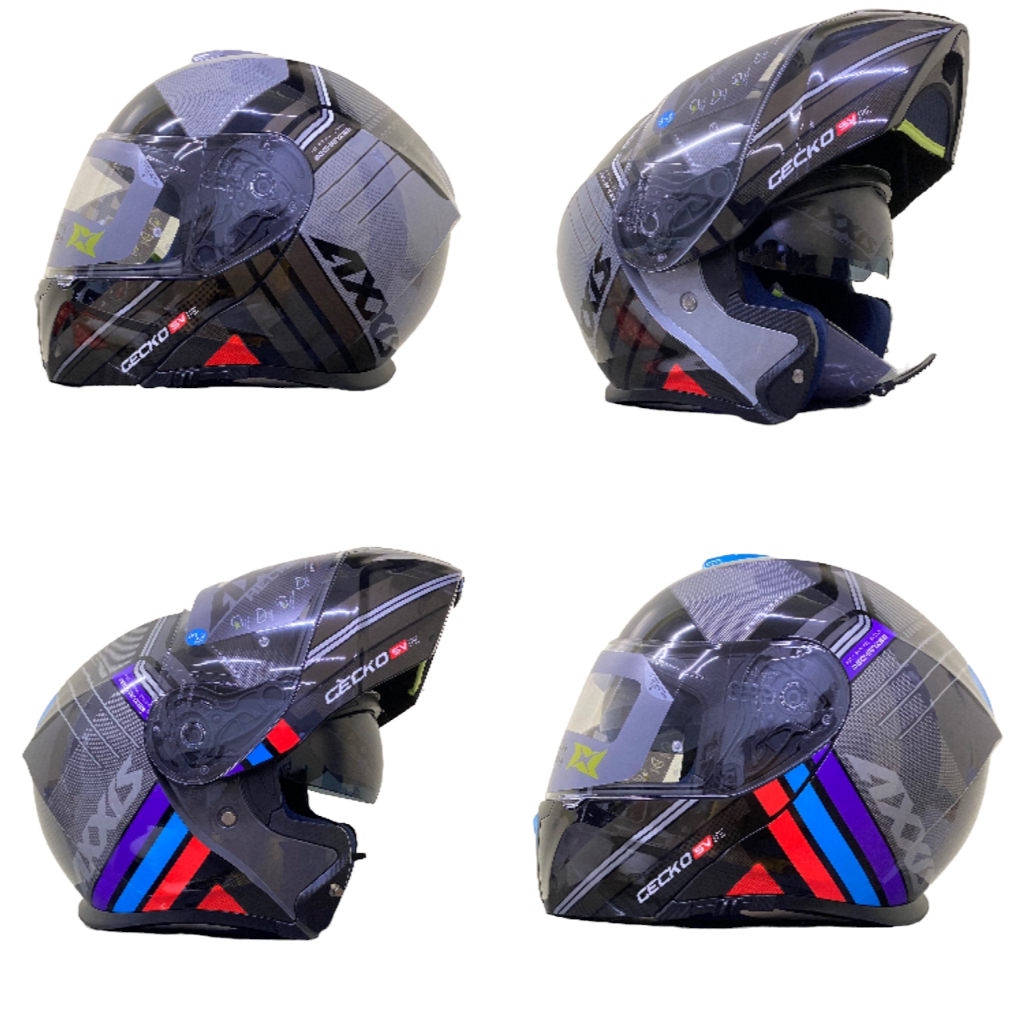 Axxis Helmet Flip Up Gecko SV Epic HELMET FULL FACE FLIP UP DOUBLE