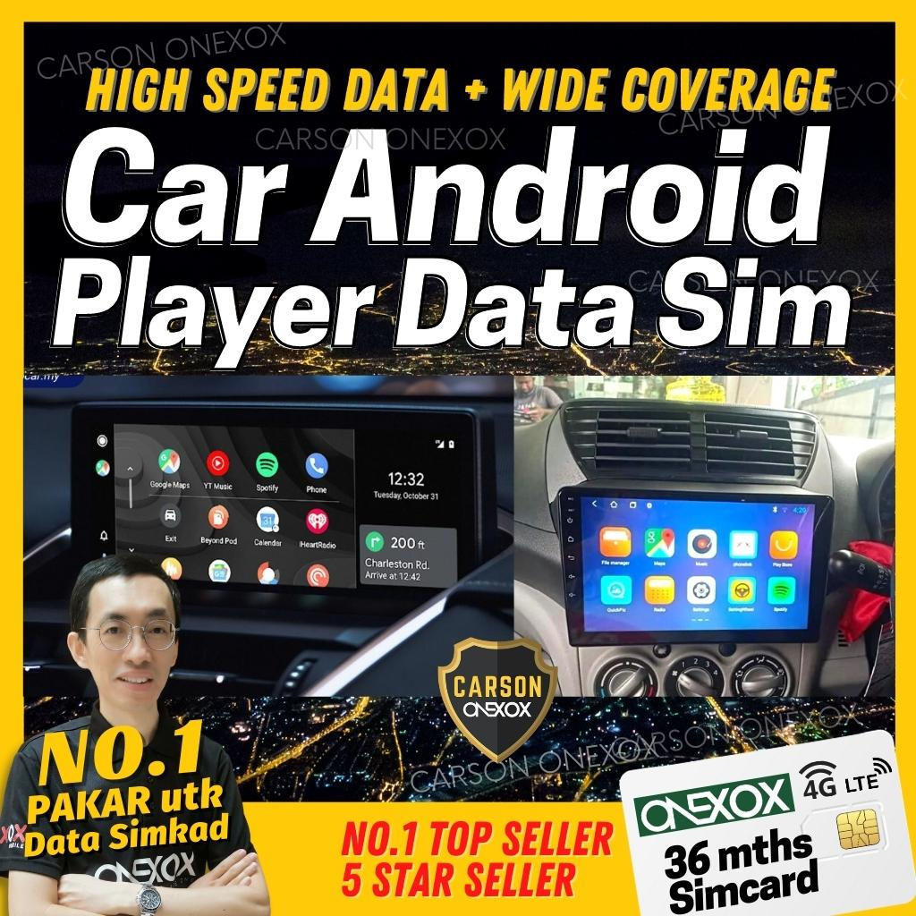 ONEXOX Car Android Player High Speed Data Prepaid Simcard, XOX