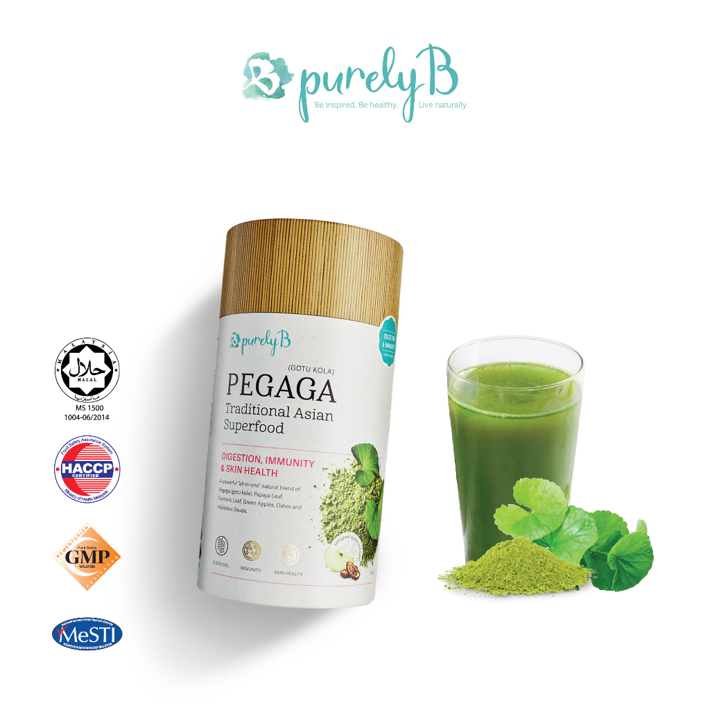 PurelyB Pegaga Powder Traditional Asian Superfood Blend With Papaya ...