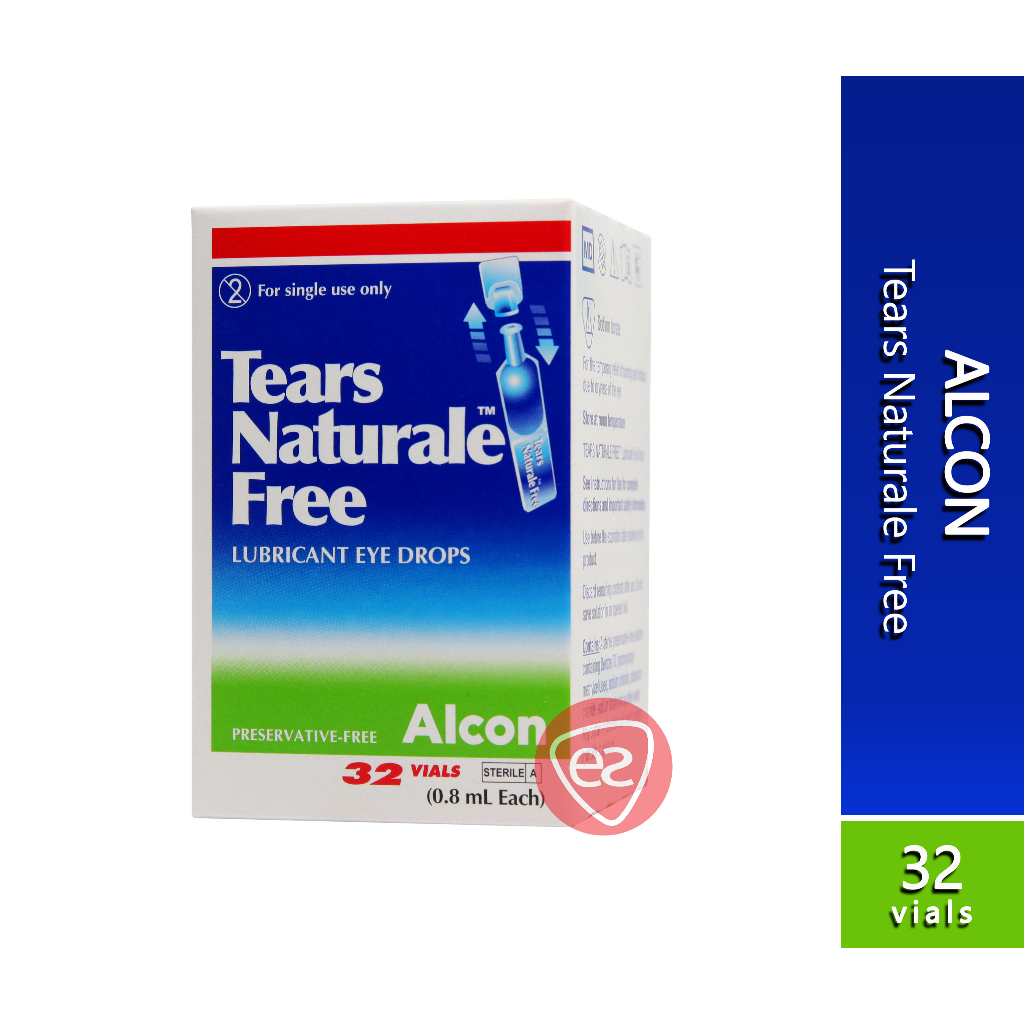 ALCON TEARS NATURALE FREE LUBRICANT EYE DROPS 0.8ML X 32 RECLOSABLE ...