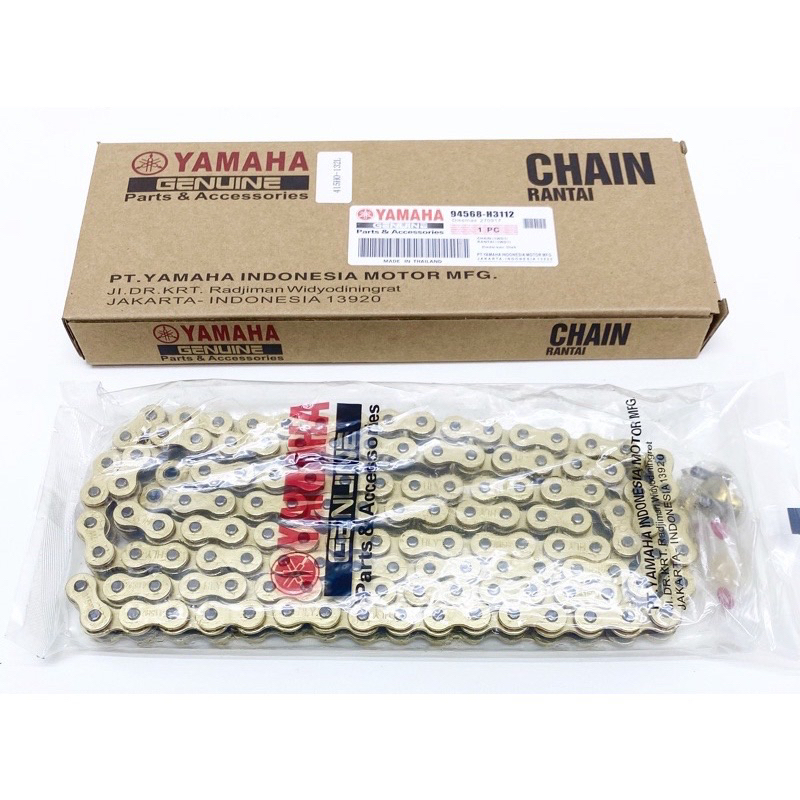 YAMAHA GOLD CHAIN RANTAI ORING HARDEN STEEL 415H 428H HENG