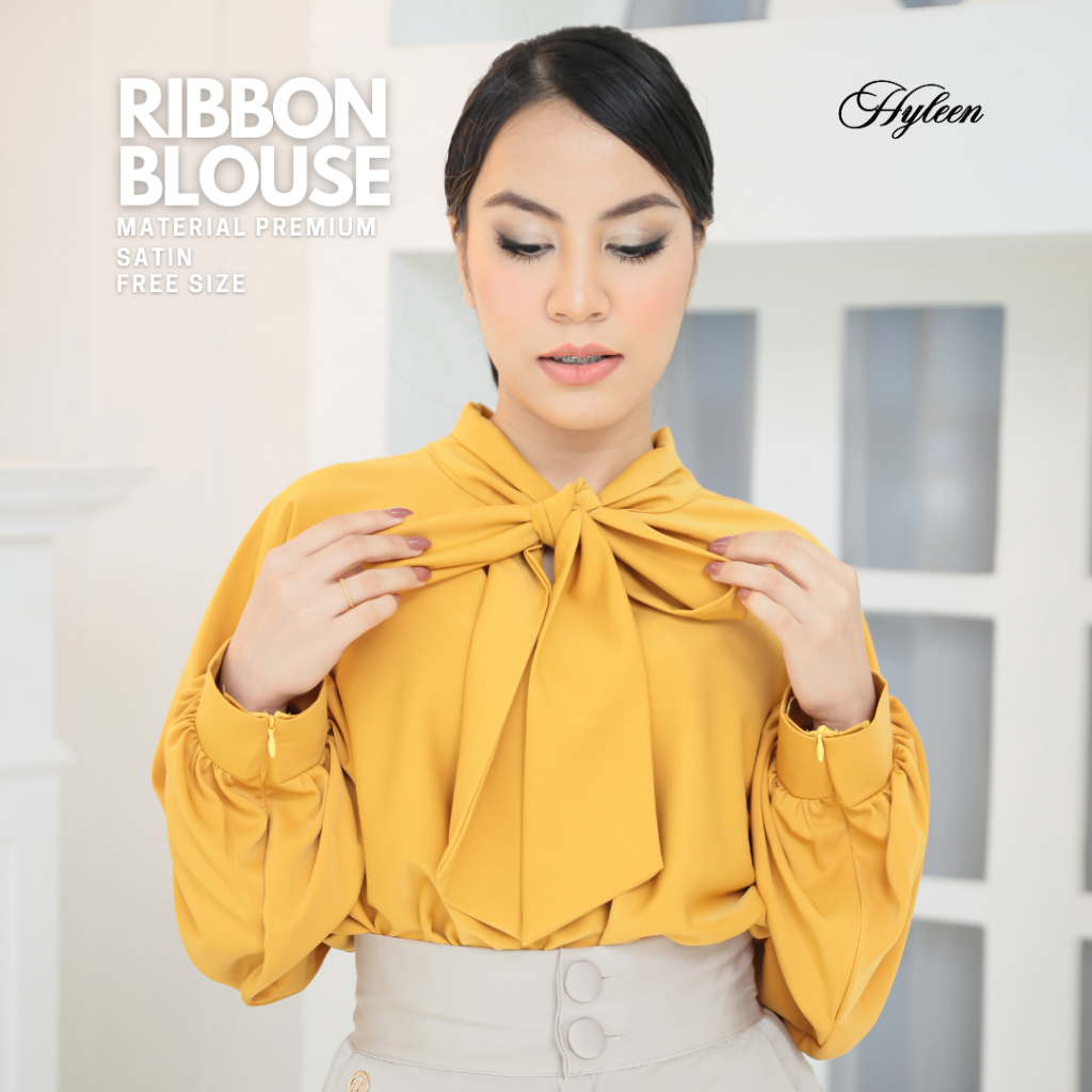 Premium Ribbon Blouse Sleeve Shopee Malaysia