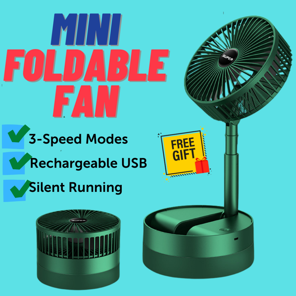 Rechargeable Mini Fan Table Foldable / Kipas Mini Adjustable USB