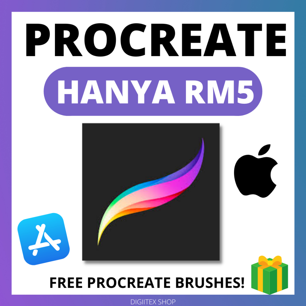 [CHEAPEST] [ios/ipad] procreate & procreate pocket app free 12000 brushes