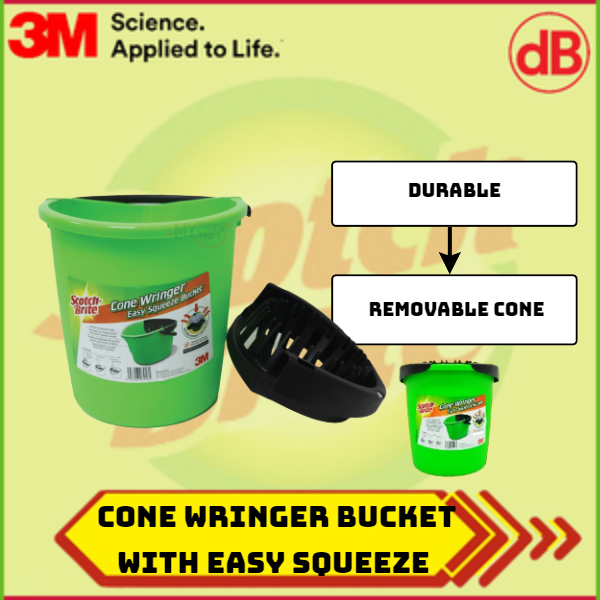 Scotch-Brite Cone Wringer Bucket with Easy Squeeze | Shopee Malaysia