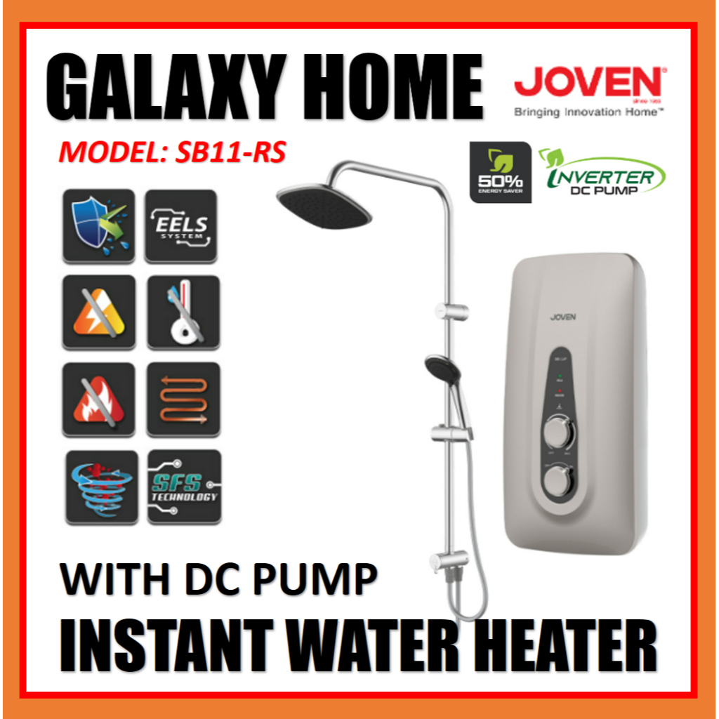 JOVEN SB11 SB11IP SB11IPRS SB11ERS DC Pump Instant Water Heater with ...