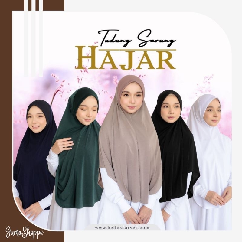 TUDUNG SARUNG HAJAR ( BELLO SCARVES) TUDUNG LABUH XL | TUDUNG UMRAH | BERDAGU | MOSS CREPE