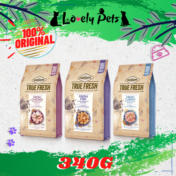 Carnilove True Fresh Cat 340G Chicken / Turkey / Fish Dry Cat Food
