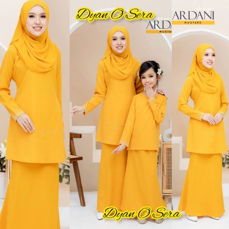 BAJU KURUNG EXCLUSIVE MUSTARD | Shopee Malaysia