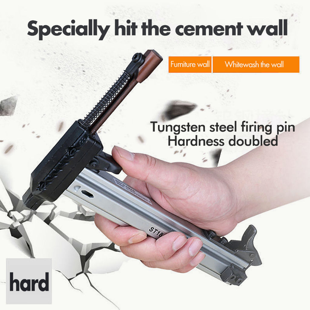 METHEWE ST18-B Manual Steel Nail Gun Automatic Rebound Cement Wall Nail Gun Wire Slot Nailing Device 钉枪