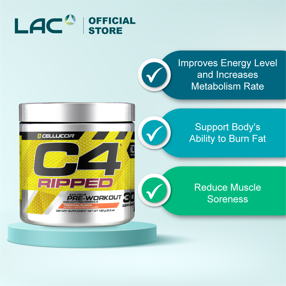 CELLUCOR C4 Ripped Tropical Punch (180g) [Exp May 2027] 82300710