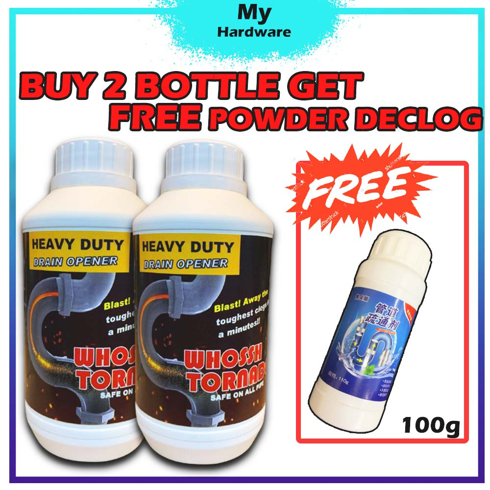 Whossh Tornado Heavy Duty Clog Remover Sink Clog Toilet Clog Tandas