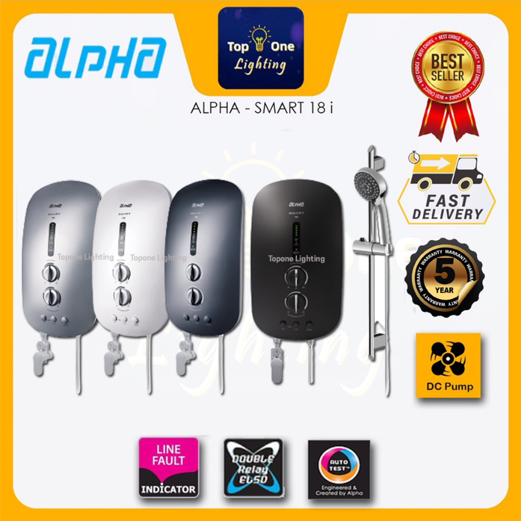 ALPHA SMART 18i 18E Instant Water Heater with DC Pump Non No pump pemanas air elektrik bilik mandi pump 热水器 花洒