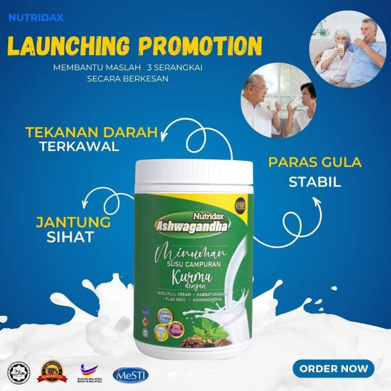 MINUMAN SUSU CAMPURAN NUTRIDAX ASHWAGANDHA | Shopee Malaysia