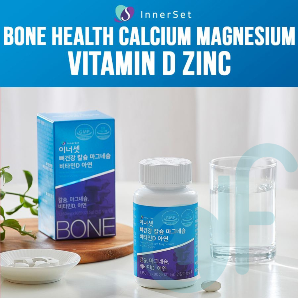 [Innerset] Bone health Calcium Magnesium Vitamin D Zinc (1,350mg x 90