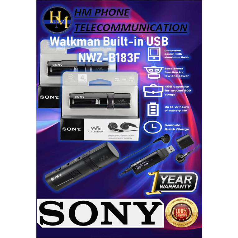 SONY Walkman With Built-in USB NWZ-B183F | Shopee Malaysia