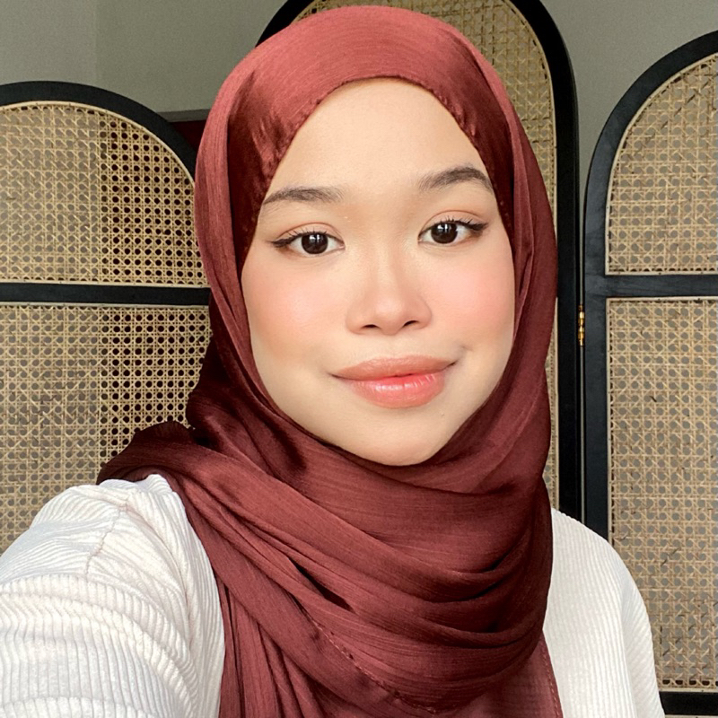 tutorial shawl satin muna