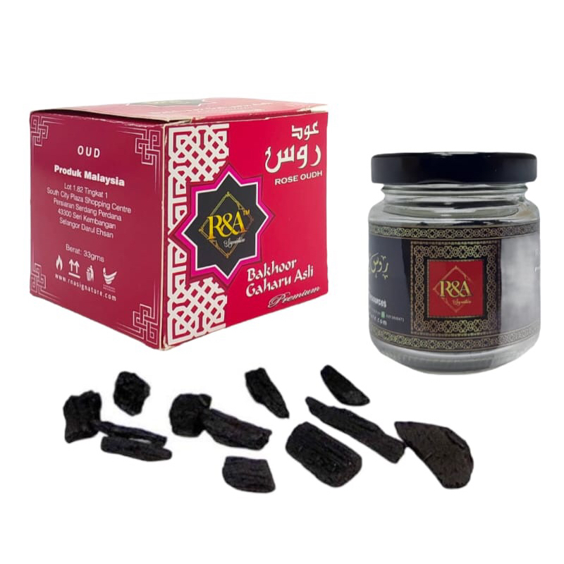 Rose ABEER OUDH 30 gram RnA original Oudh 33 gram Malaysia Agarwood