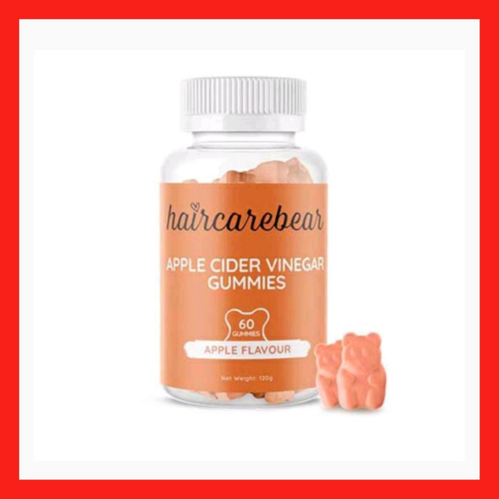 HAIRCAREBEAR APPLE CIDER VINEGAR GUMMIES APPLE FLAVOUR (60'S) Shopee