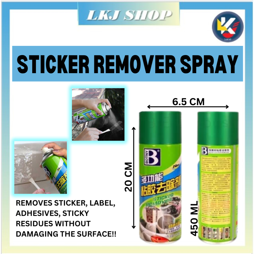 STICKER REMOVER SPRAY BOTNY BRAND FOR HOME CAR WALL WOOD TAR SURFACE ...