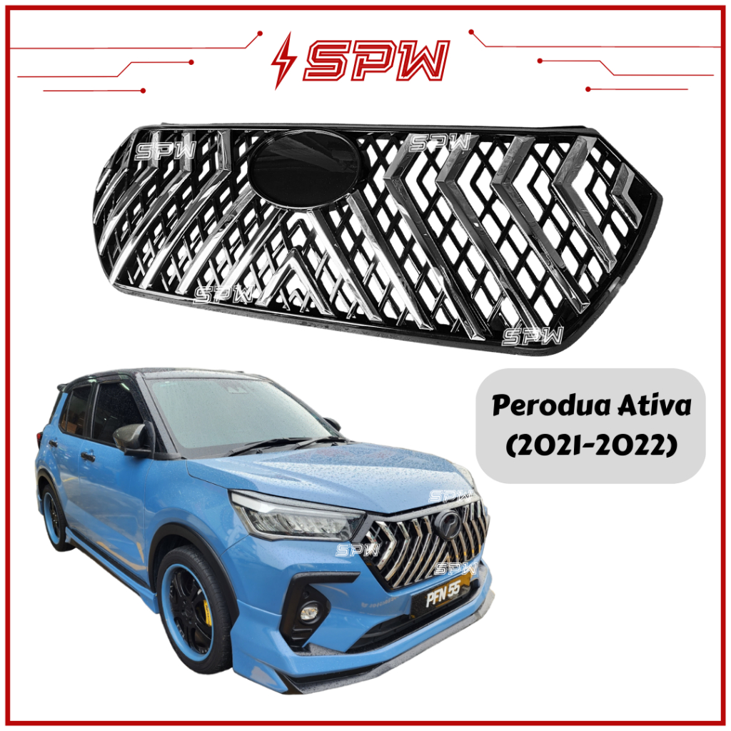 Perodua Ativa Front Grill Grilles Bodykit Body Kit New Design