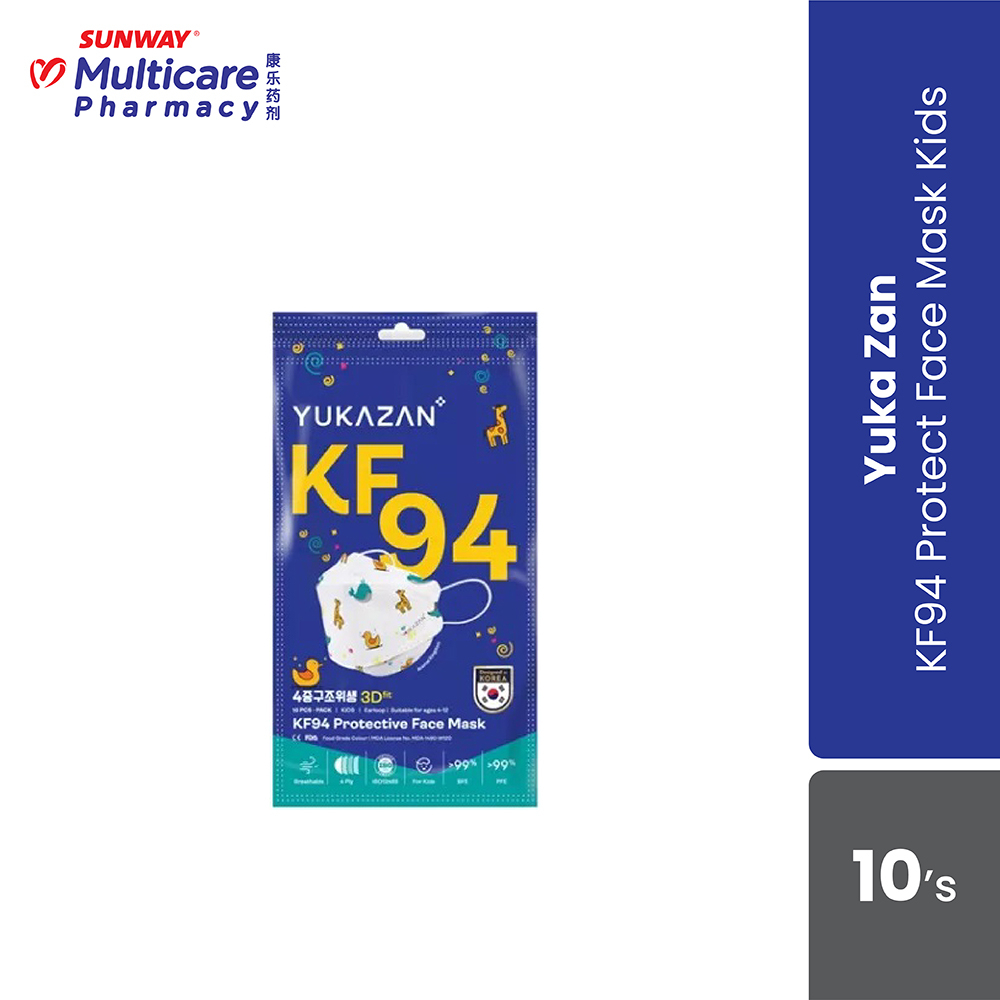 Yuka Zan Kf94 Protect Face Mask Kids 10'S