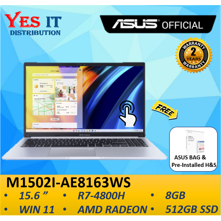 Asus Vivobook 15 M1502I-AE8163WS 15.6'' FHD Touch Laptop ( R7 4800H ...