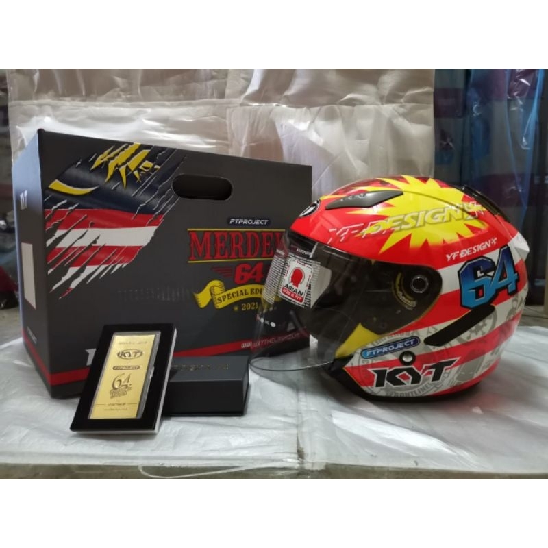 LIMITED EDITION HELMET KYT HELLCAT MERDEKA 64 Shopee Malaysia