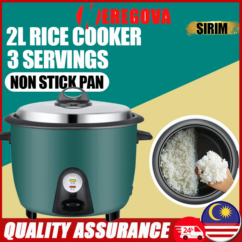 Ready Stock🚚2L Mini Rice Cooker Rice Cooker Small Cooking Pot Electric Cooker Rice Cooker Mini Non Stick