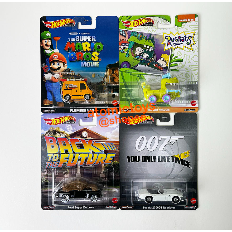 Hot Wheels Super Mario Bros Plumber Van Rugrats 007 Toyota 2000gt Reptar Wagon Bttf Ford Deluxe 6486