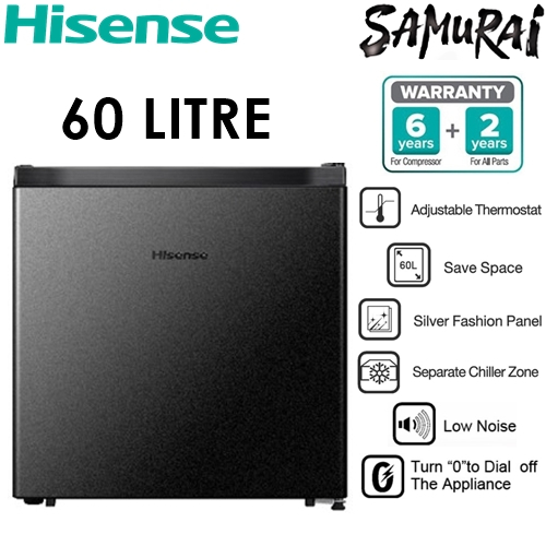 HISENSE MINI BAR FRIDGE 60L RR60D4ABN | Shopee Malaysia