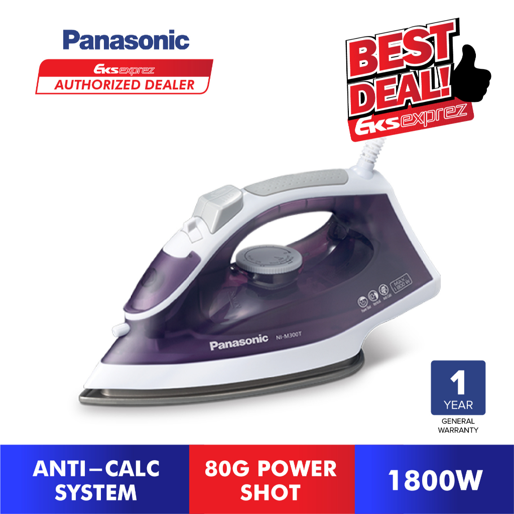 Panasonic MSeries Steam Iron (1800W) NIM300TVSK Light & Easy