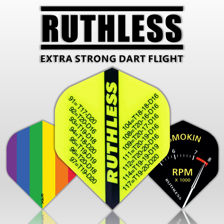 Ruthless R4X Dart Flight Standard Solid Checkout Union Jack Steel Tip SoftTip