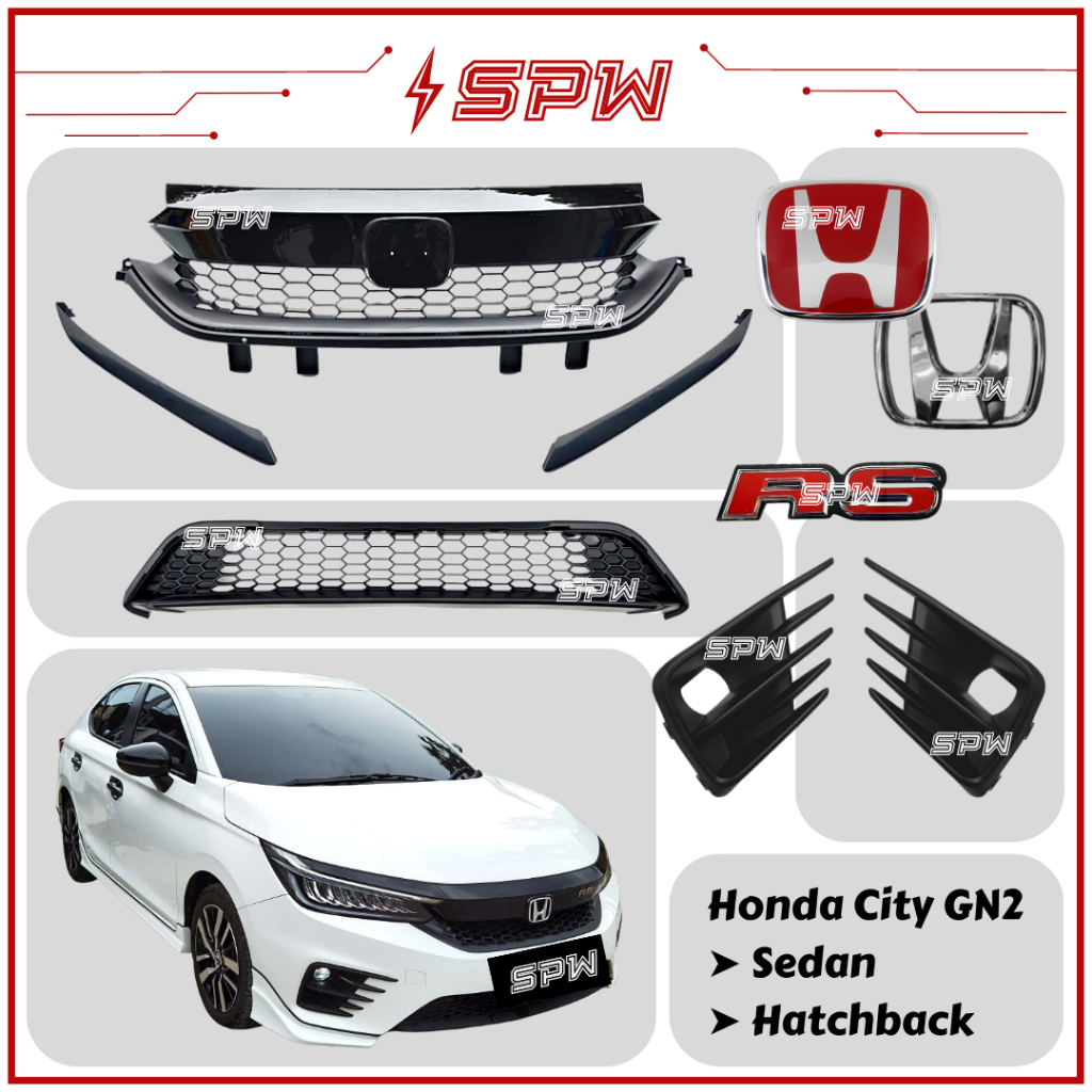 Honda City GN2 Sedan Hatchback RS Bodykit Front Grill Fog Lamp Cover
