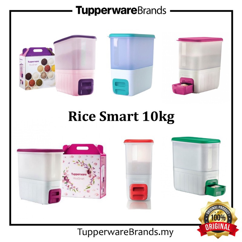 TUPPERWARE Rice Smart 10kg with Gift Box - Bekas Beras