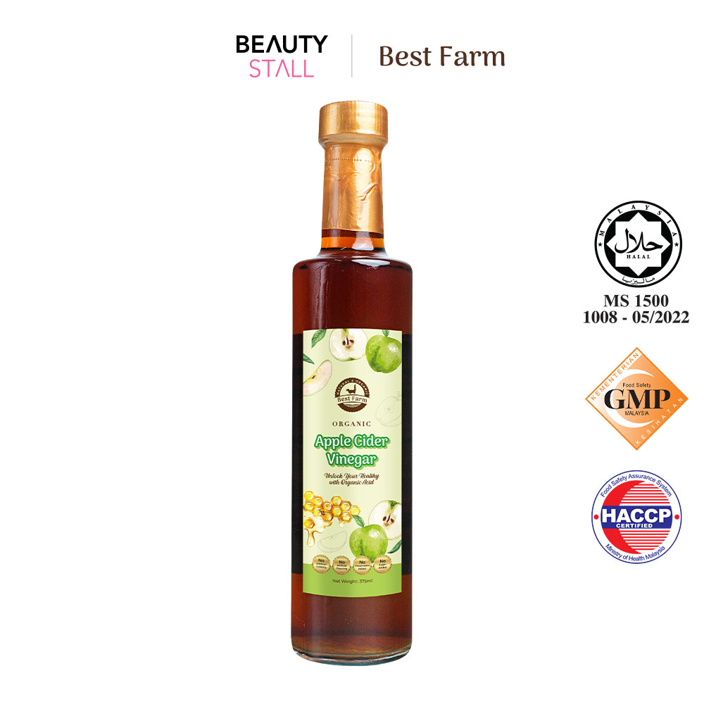 Best Farm Organic Apple Cider Vinegar 375ml [HALAL] Shopee Malaysia