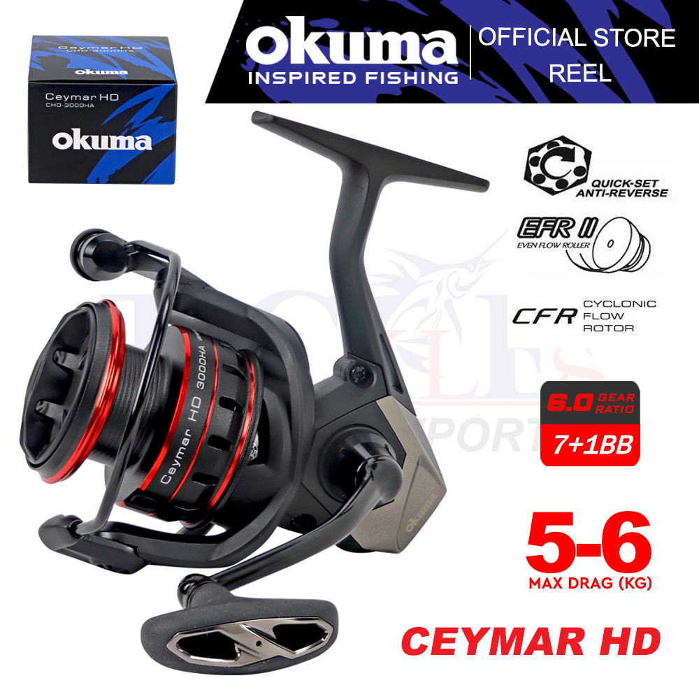 (NEW) Okuma Ceymar HD CHD High Density Gearing Spinning Fish Reel ...