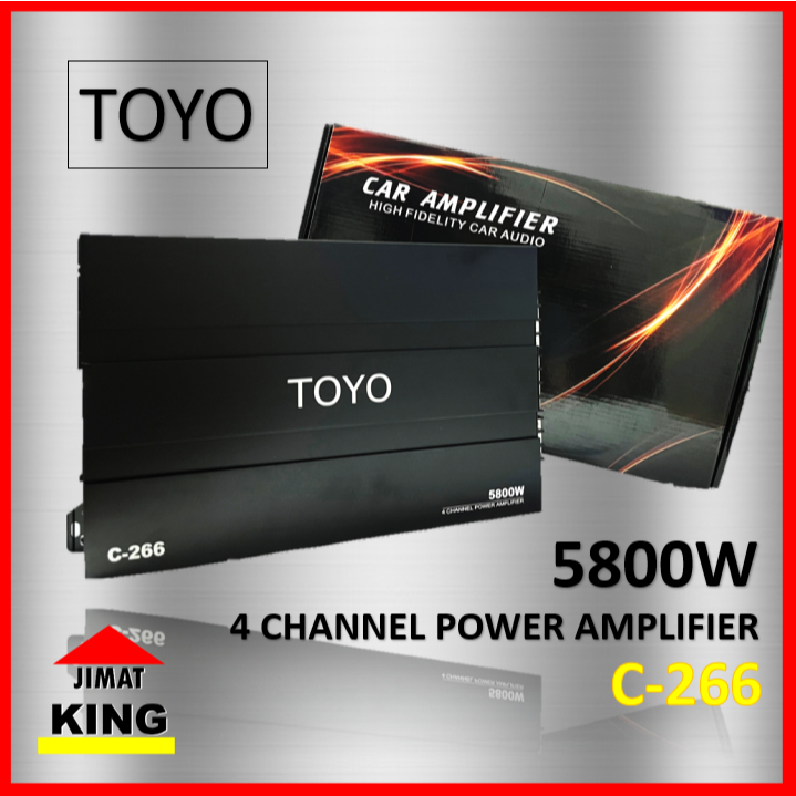 4 Channel Car Truck Amplifier 5800W Stereo Audio Amp – Universal 12V Black