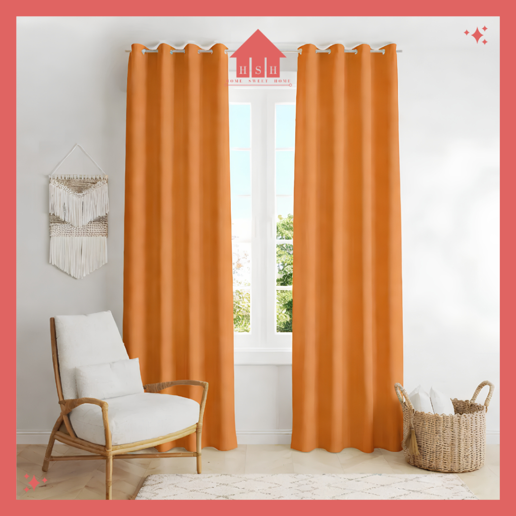 Modern Velvet Ring Curtain for Window, Sliding Door, French Door/ Langsir Baldu Moden from Home