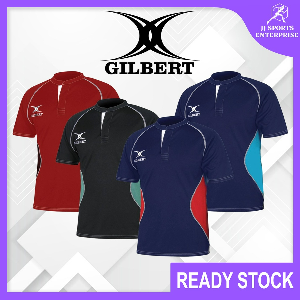 Gilbert Xact V2 Shirt Hoops Rugby Clothing Rugby Shirt Eyelet Polyester Fabric Shirt Rugby Jersey