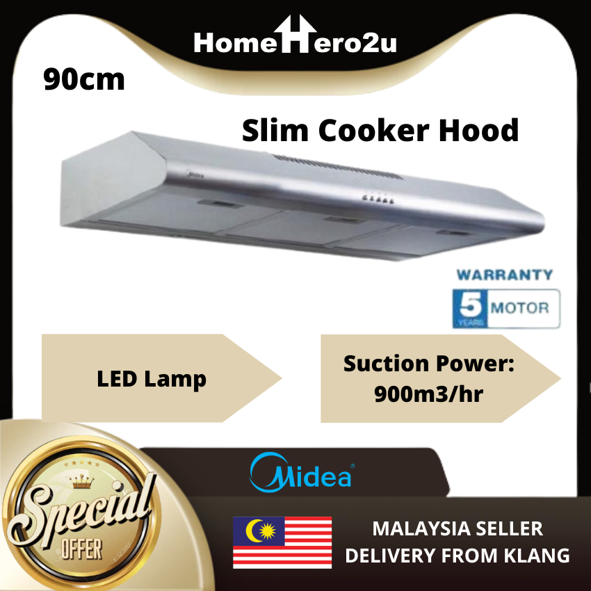 Midea Slim Cooker Hood MCH 90F49SS 90cm Stainless Steel Homehero2u   My 11134207 23010 989nq7aw96lvc6