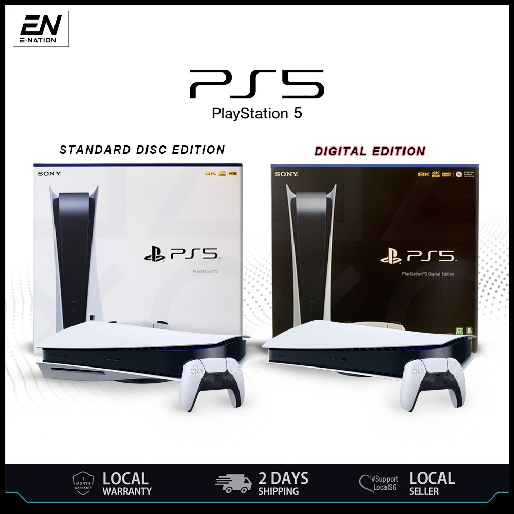Brand New Sony PS5 - PlayStation 5 Console- Disc | Digital Version |  CFI-1218A/CFI-1200B Version | Ready Stock