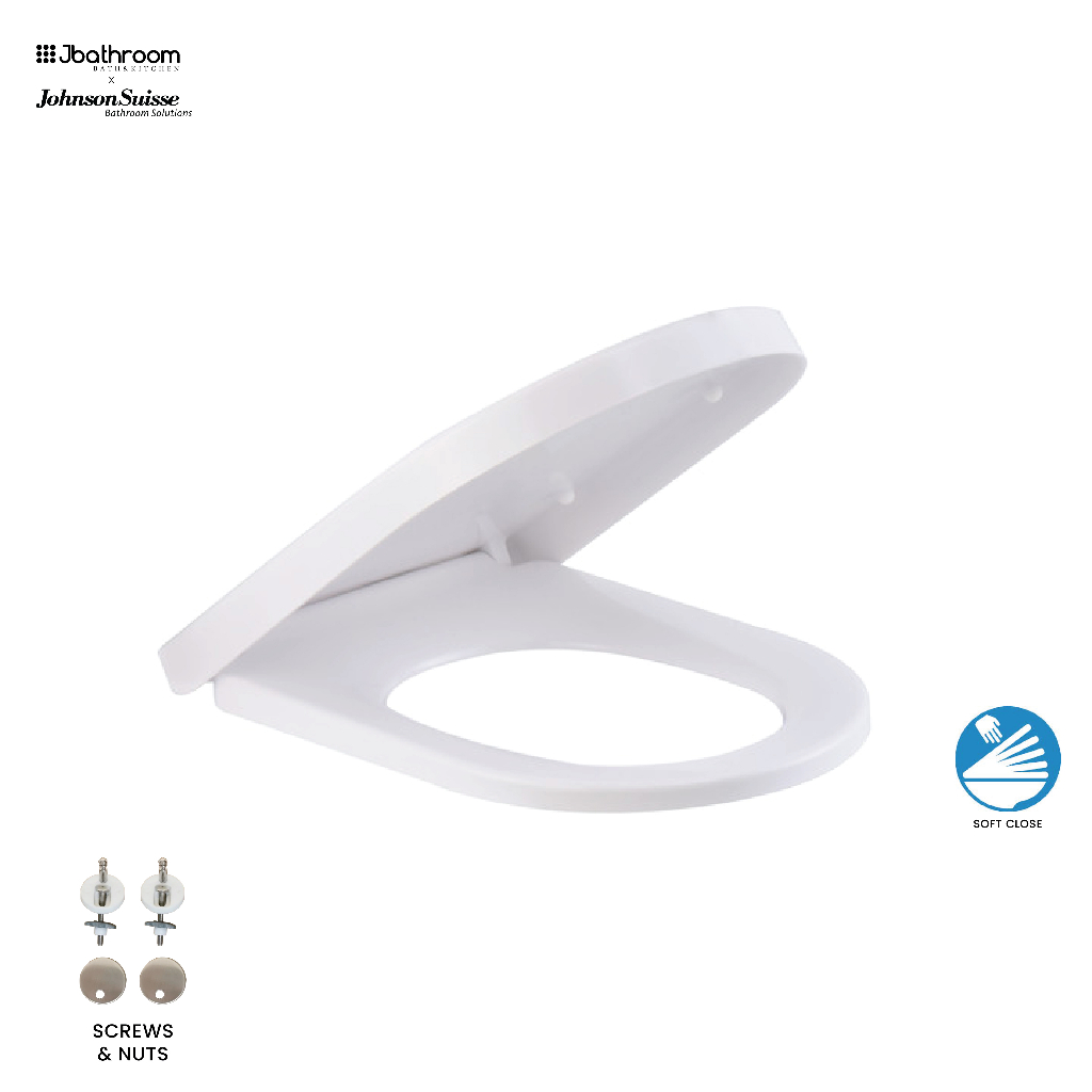 JohnsonSuisse WBTS800150WW Turin/Erika/Lucca soft close seat & cover