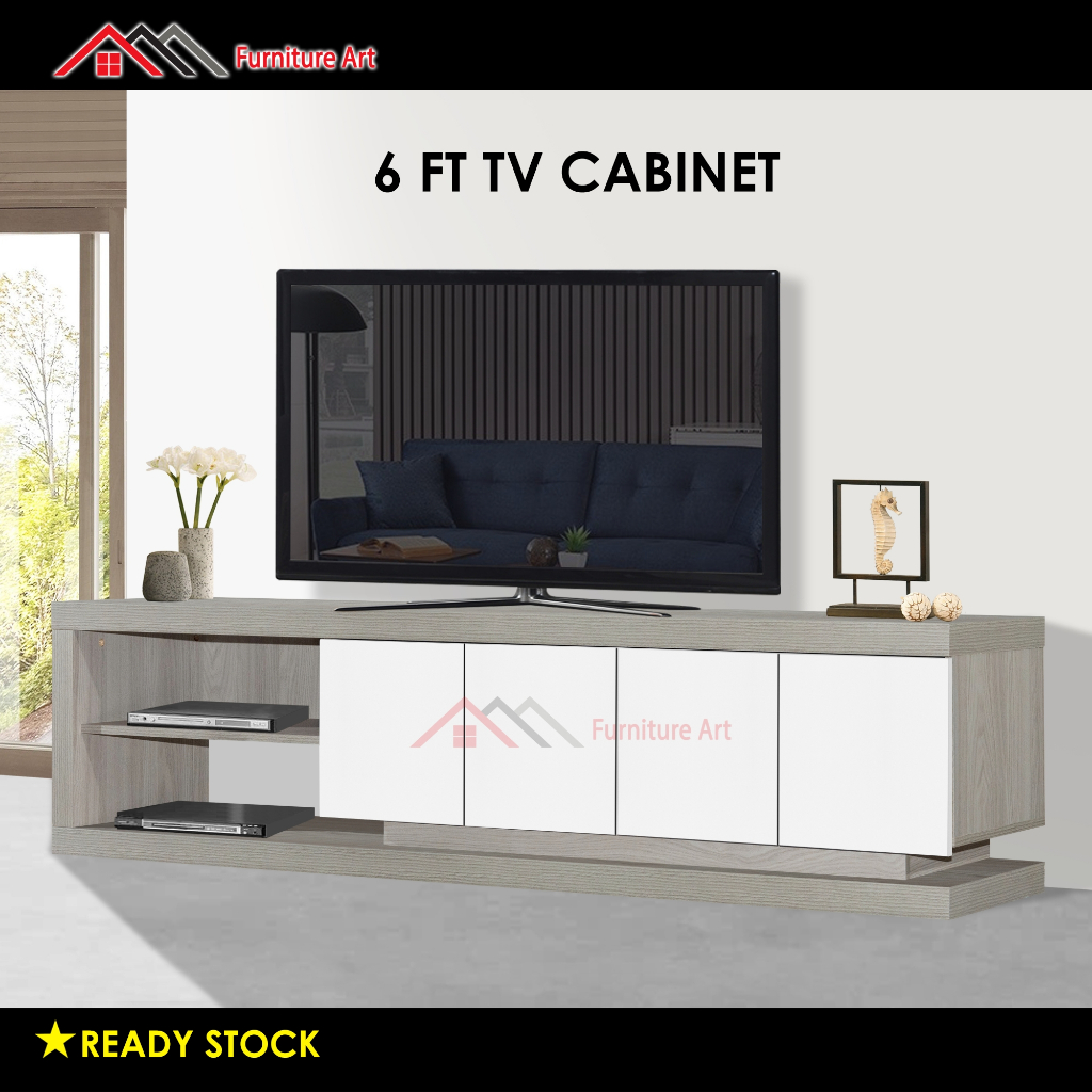 Furniture Art Design Feet Tv Cabinet Tv Console Media Storage Rak Tv Kabinet Tv Almari Tv