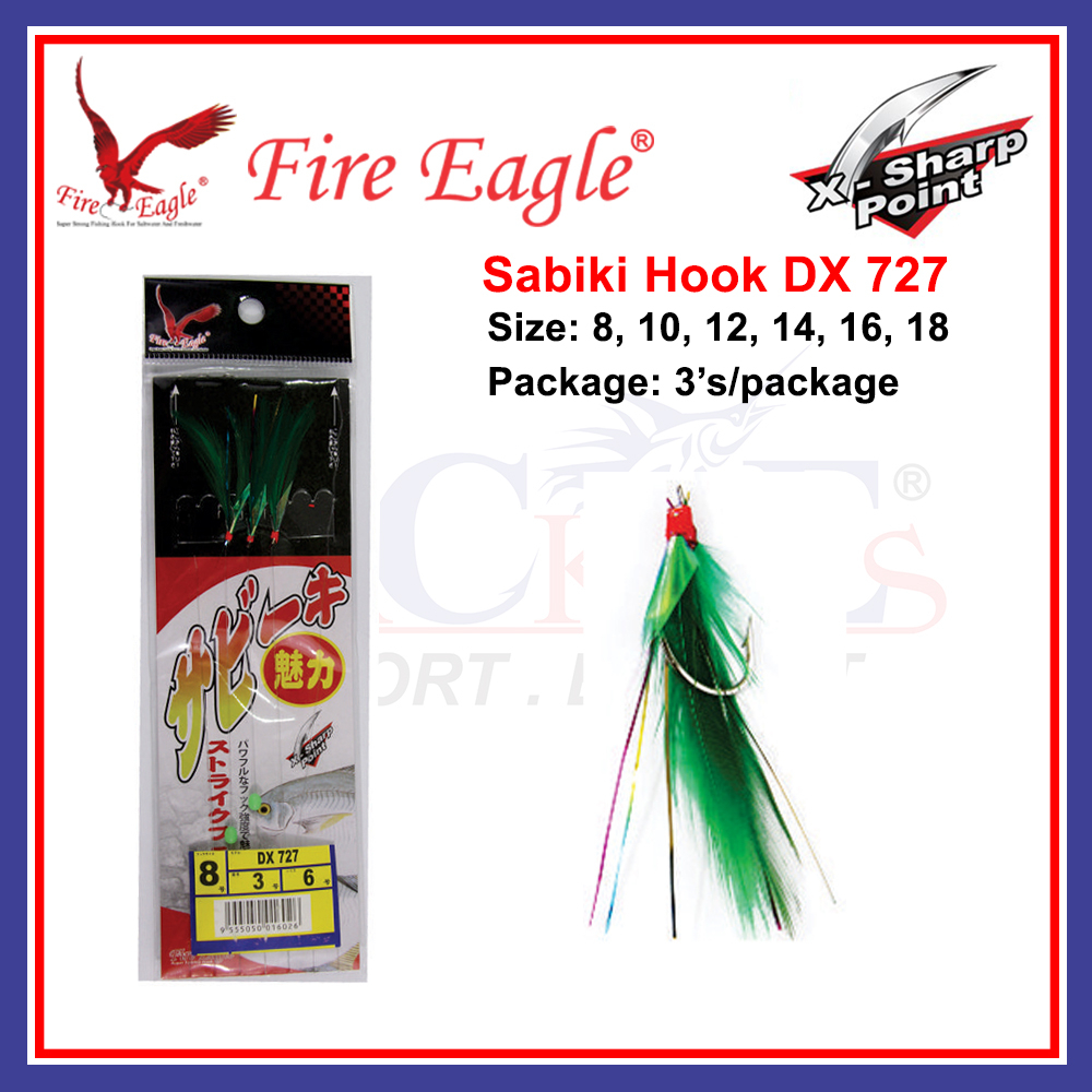 Fire Eagle Sabiki Hook DX 727 Apollo Hook Live Bait Fishing Matakail