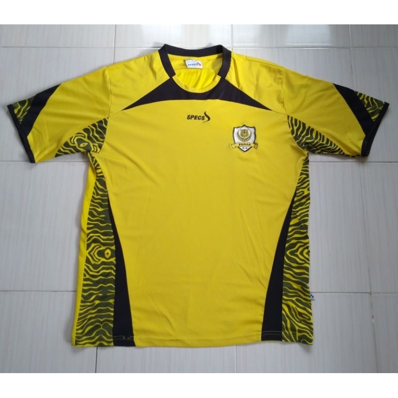 Baju Jersi Bola Sepak Negeri Perak Specs Warna Kuning Original Preloved ...